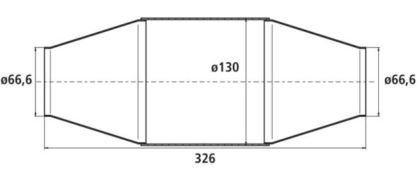 HJS Universal Katalysator 66,6 mm