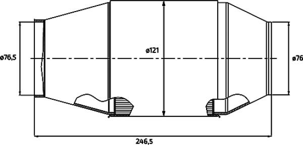 HJS Universal Katalysator 76 mm