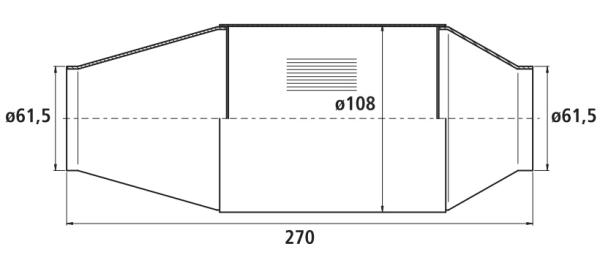 HJS Universal Katalysator 61,5 mm